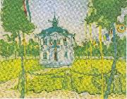 Vincent Van Gogh The town hall in Auvers on 14 July 1890 oil painting reproduction